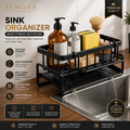Premium Kitchen Sink Drain Rack & Sponge Organizer – Space-Saving Sink Storage Holder
