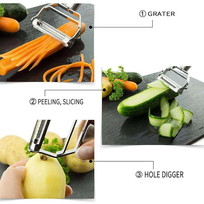 Premium 7-in-1 Vegetable Cutter & Peeler – Multi-Functional Kitchen Slicer, Chopper & Peeling Tool