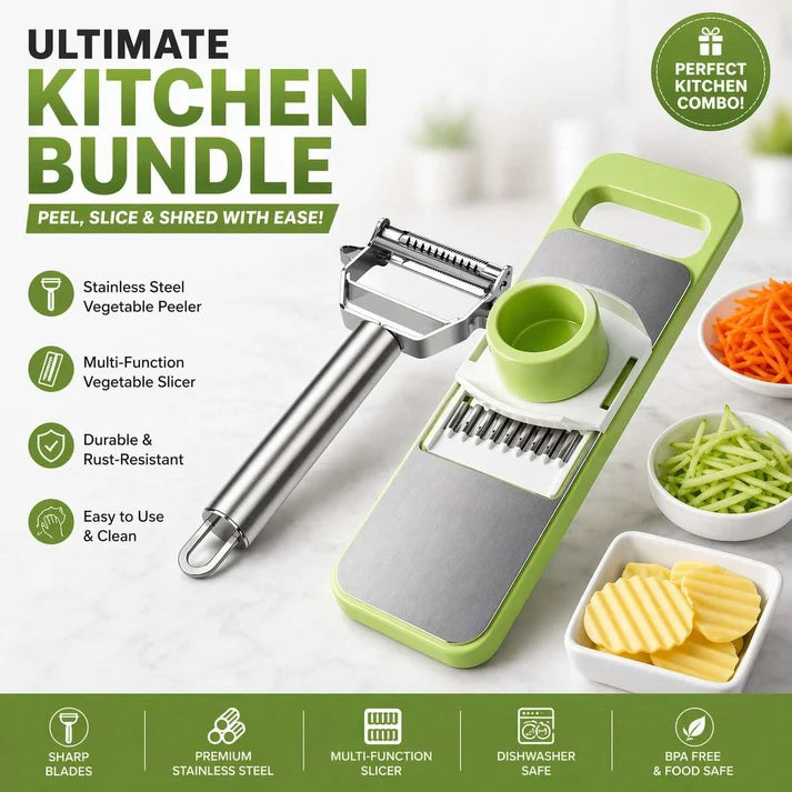 Premium 7-in-1 Vegetable Cutter & Peeler – Multi-Functional Kitchen Slicer, Chopper & Peeling Tool