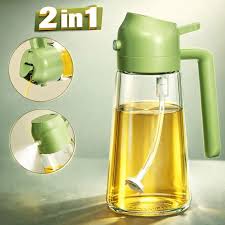 Premium 2-in-1 Oil Dispenser Bottle – Spray & Pour Cooking Oil Container for Kitchen