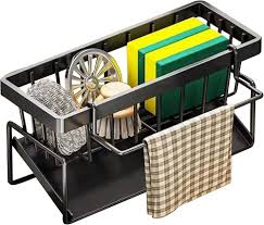 Premium Kitchen Sink Drain Rack & Sponge Organizer – Space-Saving Sink Storage Holder