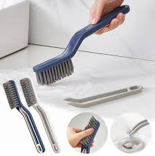 Multi-Purpose Bathroom Cleaning Brush – Long Handle Tile & Grout Scrubber | Hard Bristle Cleaning Brush for Sinks, Faucets, Edges & Tight Spaces