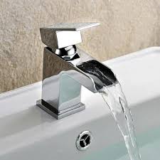 Premium Chrome Waterfall Basin Mixer Tap – Modern Single Lever Bathroom Faucet