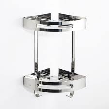 2-Tier Stainless Steel Corner Bathroom Shelf – Wall Mounted Shower Caddy Organizer | Rust-Resistant Shampoo, Soap & Toiletry Storage Rack