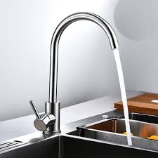 Premium 304 Stainless Steel Kitchen Tap – Single Lever Mixer Faucet with 360° Swivel Spout
