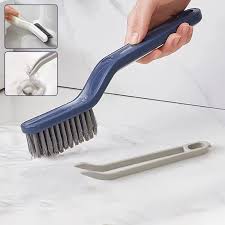 Multi-Purpose Bathroom Cleaning Brush – Long Handle Tile & Grout Scrubber | Hard Bristle Cleaning Brush for Sinks, Faucets, Edges & Tight Spaces
