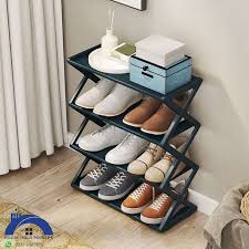 Foldable Shoe Rack 9 Pairs – Space Saving Portable Shoe Organizer | Multi-Layer Collapsible Shoe Stand for Home, Bedroom & Entryway