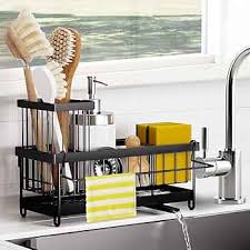 Premium Kitchen Sink Drain Rack & Sponge Organizer – Space-Saving Sink Storage Holder