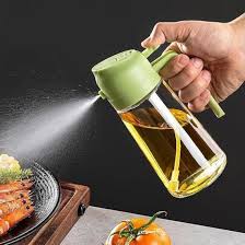 Premium 2-in-1 Oil Dispenser Bottle – Spray & Pour Cooking Oil Container for Kitchen