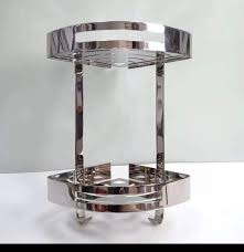 2-Tier Stainless Steel Corner Bathroom Shelf – Wall Mounted Shower Caddy Organizer | Rust-Resistant Shampoo, Soap & Toiletry Storage Rack