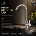 Premium 304 Stainless Steel Kitchen Tap – Single Lever Mixer Faucet with 360° Swivel Spout
