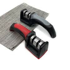 2-Stage Knife Sharpener – Tungsten Steel Kitchen Knife & Scissor Sharpener | Coarse & Fine Sharpening Slots with Non-Slip Base