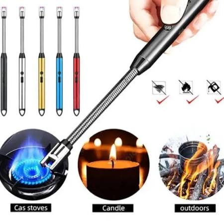 Rechargeable Electric Arc Lighter with Flexible Neck – Windproof &amp; Safe for Kitchen