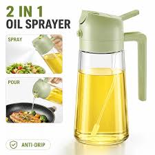 Premium 2-in-1 Oil Dispenser Bottle – Spray & Pour Cooking Oil Container for Kitchen