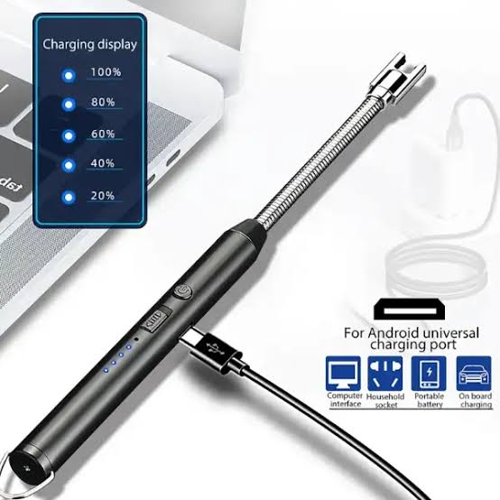 Rechargeable Electric Arc Lighter with Flexible Neck – Windproof &amp; Safe for Kitchen