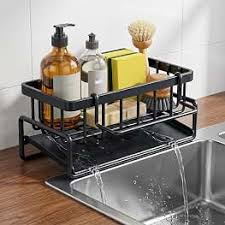 Premium Kitchen Sink Drain Rack & Sponge Organizer – Space-Saving Sink Storage Holder